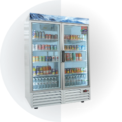 Congelador vertical CV-2PS-SS-01 2 puertas solida, ICEHAUS Refrigeracion